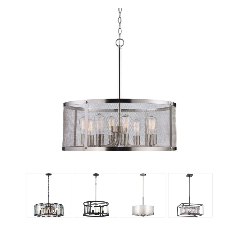 Trans Globe Lighting Mesh Brushed Nickel Industrial Pendant