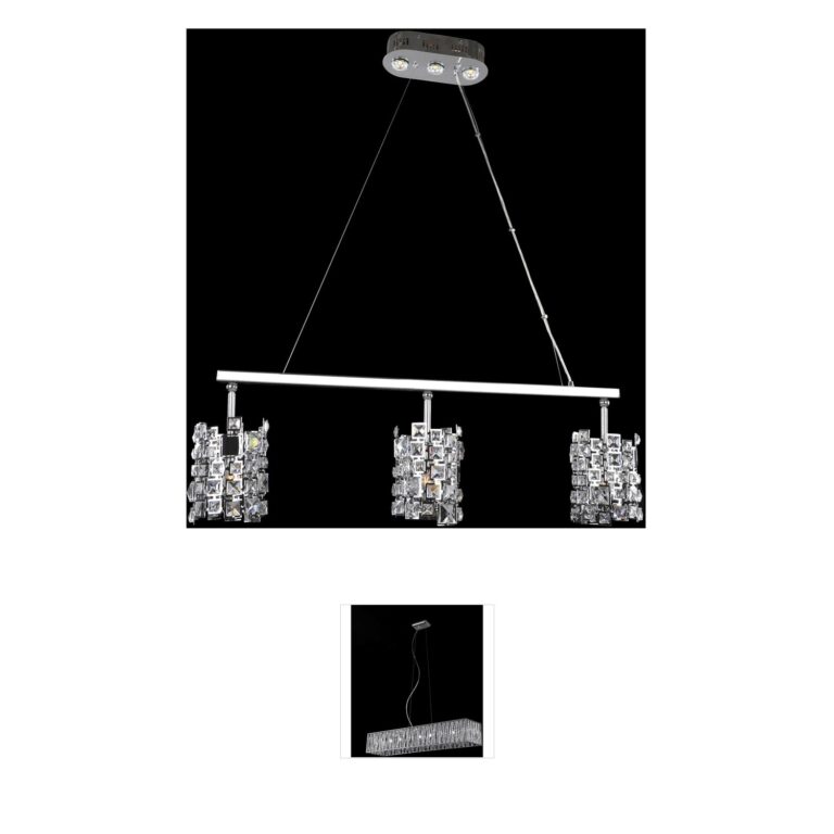 Allegri Dolo Chrome & Firenze Crystal Island Light