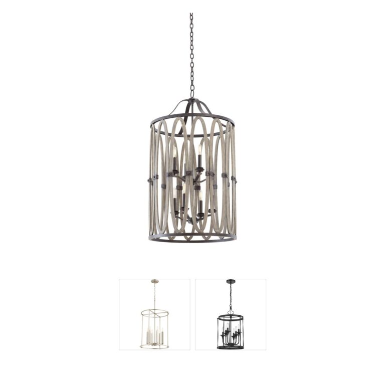 Kalco Belmont Hand-Forged Iron Foyer Pendant