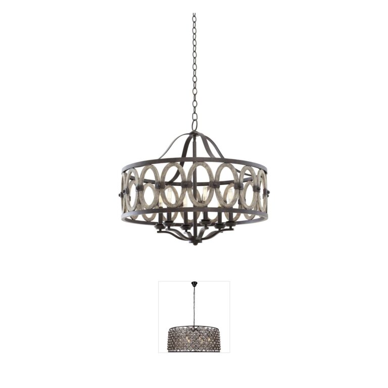 Kalco Belmont Hand-Forged Wrought Iron Pendant