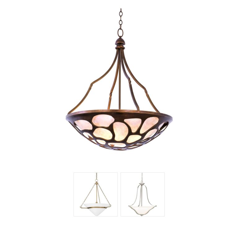 Kalco Gramercy 27" Bowl Pendant in Copper Patina