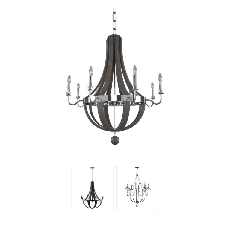Kalco Sharlow 8-Light Chrome Chandelier