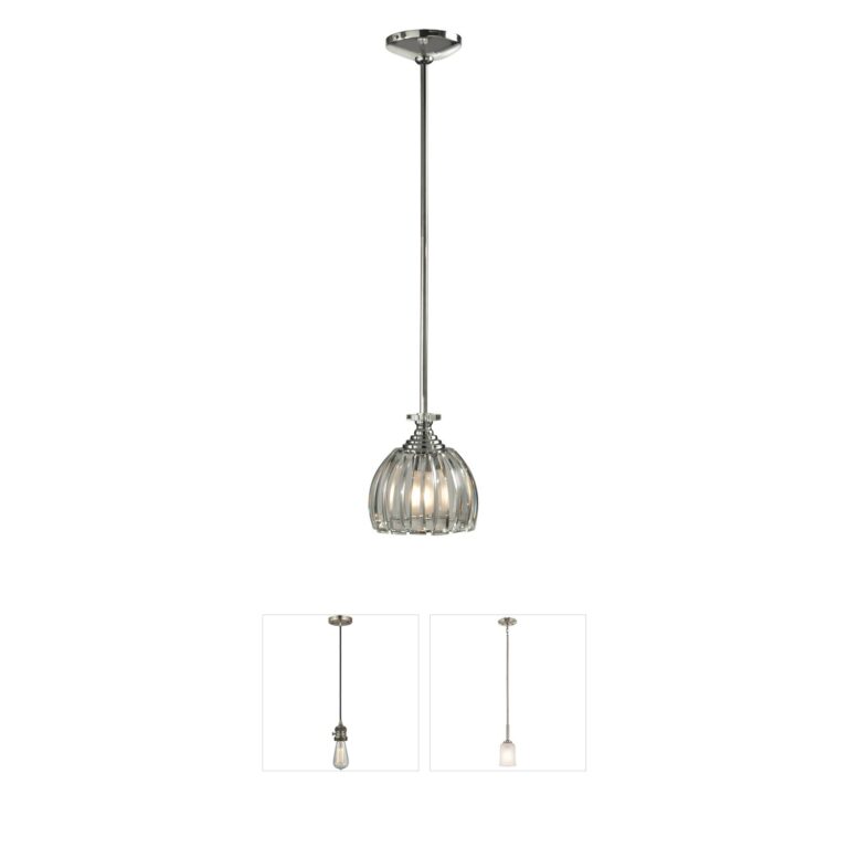 Dale Tiffany Evelyn Crystal Mini Pendant in Polished Chrome