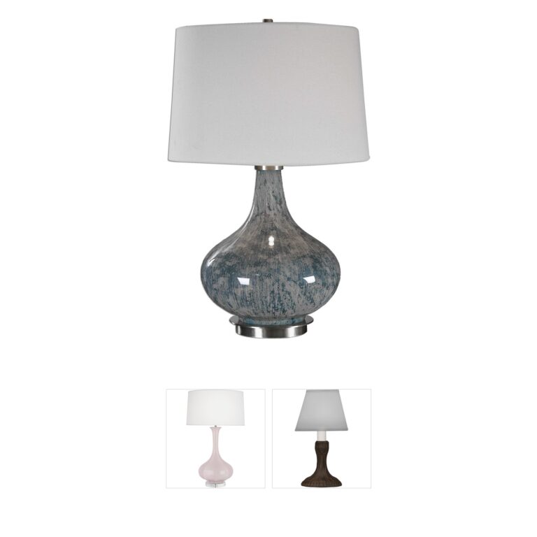 Uttermost Celinda Plated Brushed Brass & Glass Table Lamp