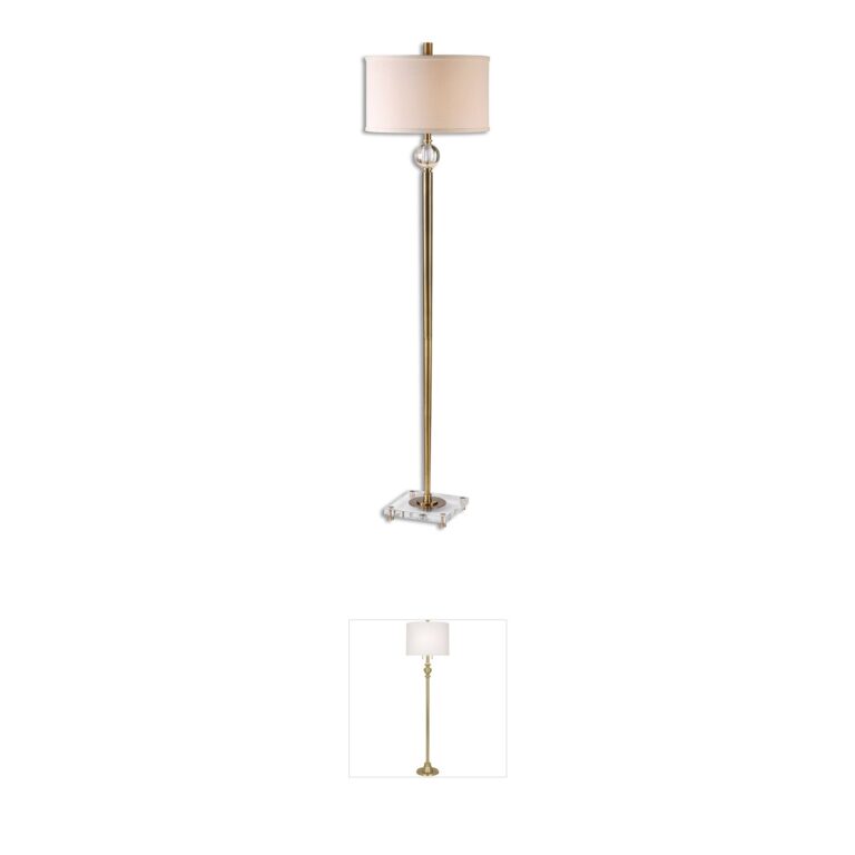 Uttermost Mesita Brass & Crystal Floor Lamp