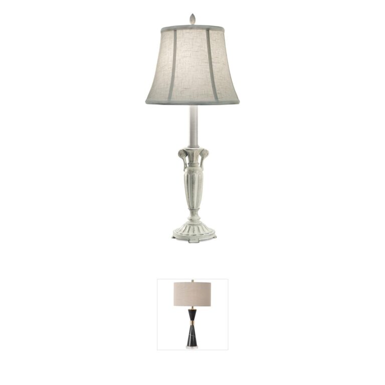 Stiffel Ellie Distressed White Buffet Table Lamp