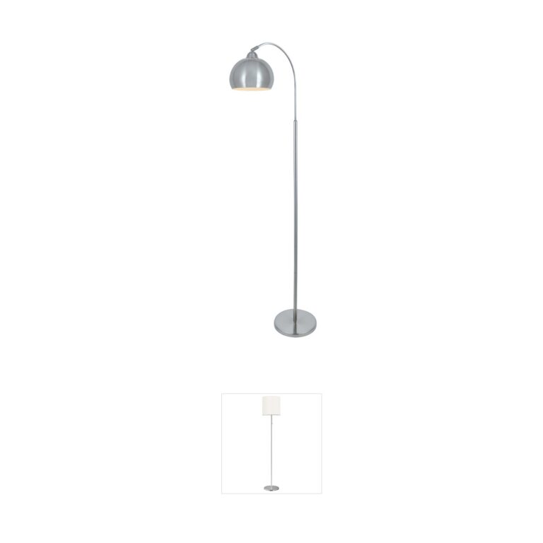 Lite Source Palesa Polished Steel Floor Lamp