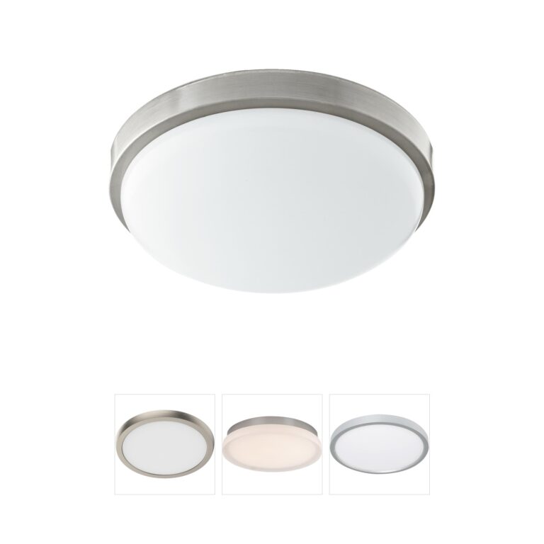 Quorum Fort Worth 11.5-inch Satin Nickel LED Flush Mount