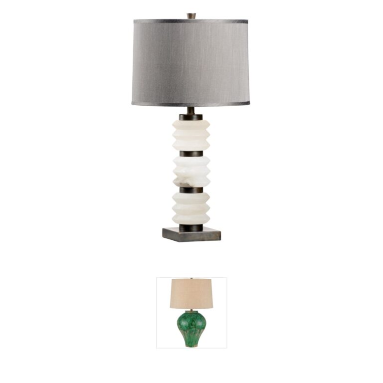 Wildwood Traditional Natural White Alabaster Table Lamp