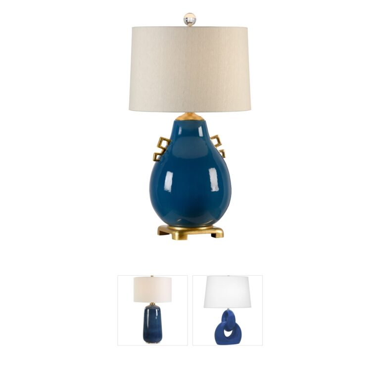 Wildwood Wildwood Largo Blue Glaze Porcelain Table Lamp