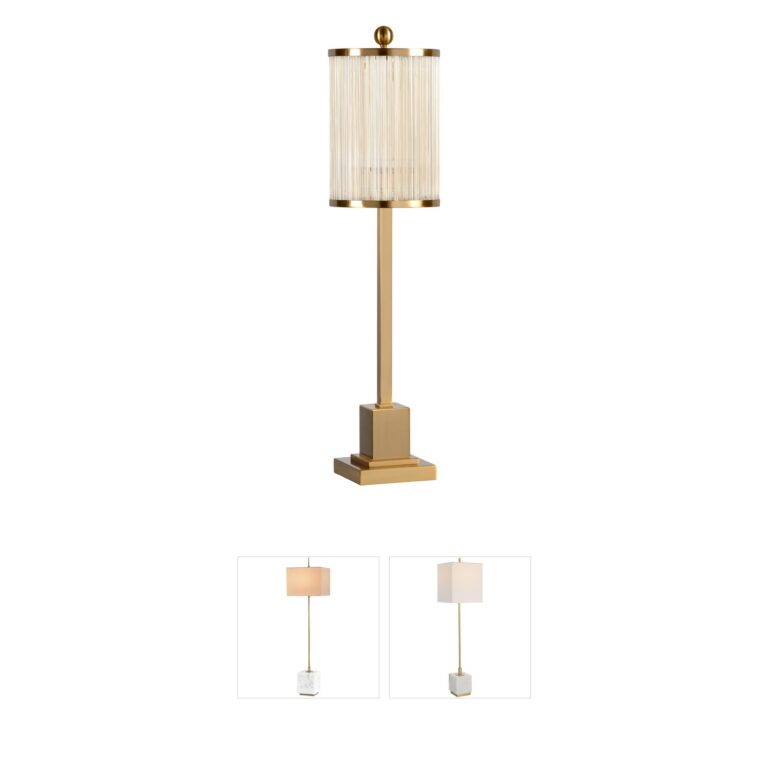 Wildwood Collection Tarnished Brass Iron Modern Table Lamp