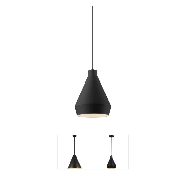 Sonneman Koma Satin Black Pendant