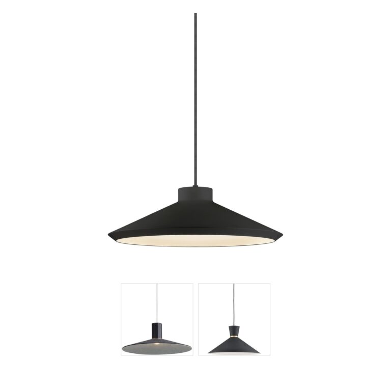 Sonneman Koma Satin Black LED Pendant