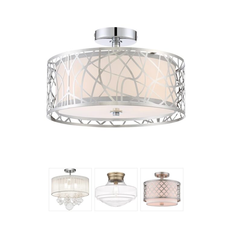 Quoizel Abode Polished Chrome Steel Semi-Flush Mount