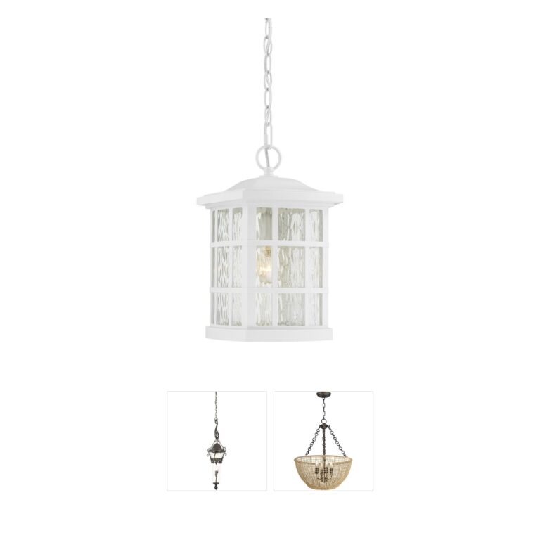Quoizel Stonington Matte White Coastal Armour Foyer Pendant