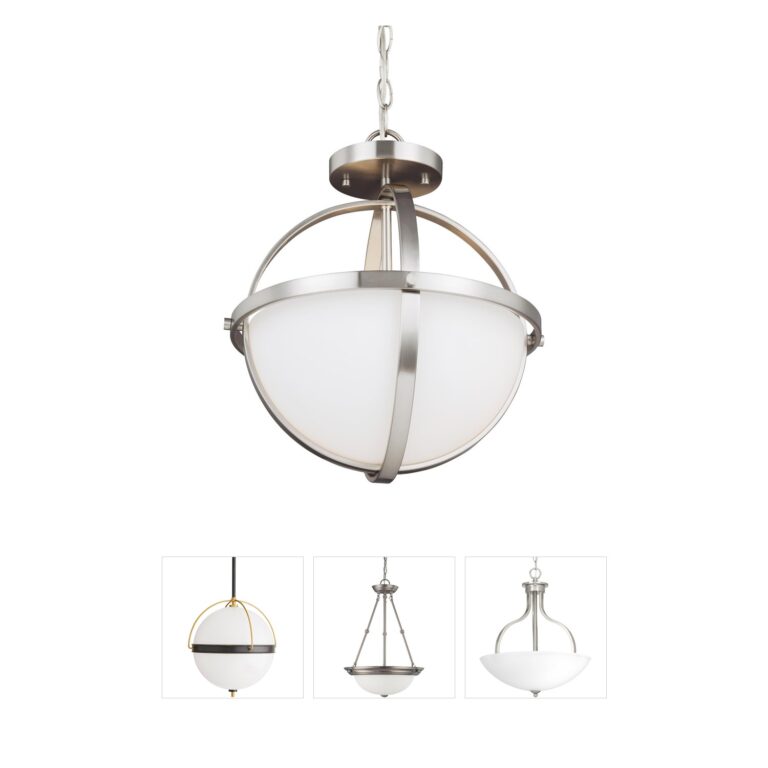 Generation Lighting Alturas Brushed Nickel Convertible Pendant