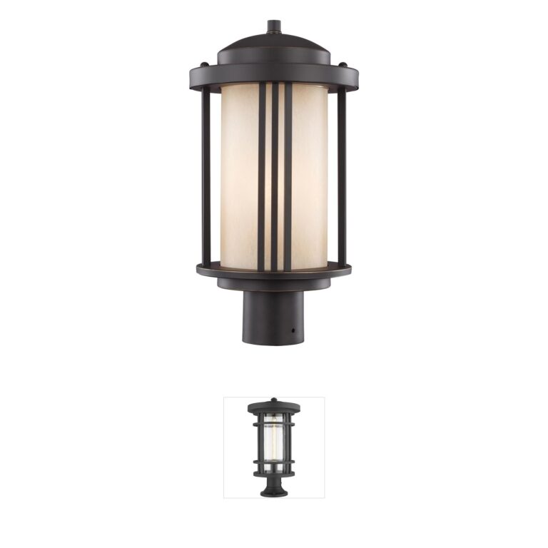 Generation Lighting Crowell Antique Bronze Aluminum Outdoor Post Lantern