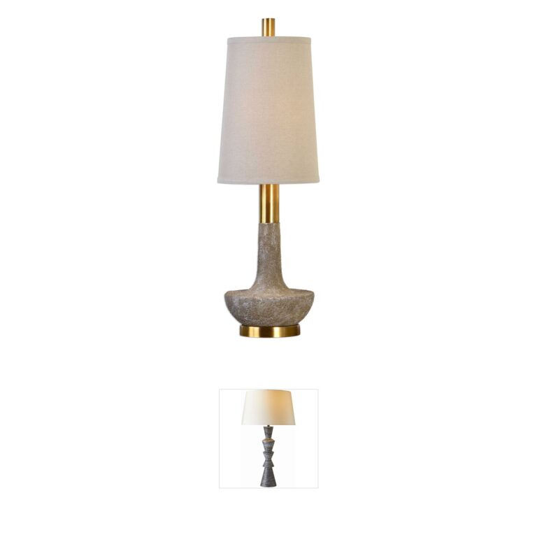 Uttermost Volongo Stone Ivory Resin Table Lamp