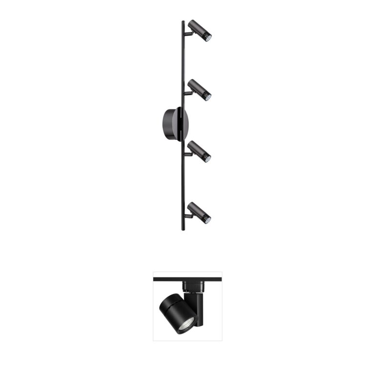 Eglo Lianello Black Chrome 4-Light LED Track Light