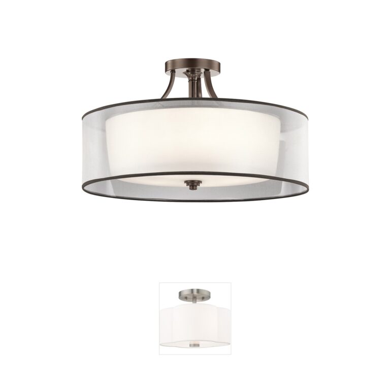 Kichler Lacey 28-Inch 5-Light Mission Bronze Semi-Flush Mount