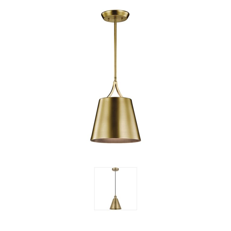 Kichler Maclain Natural Brass Steel Mini Pendant