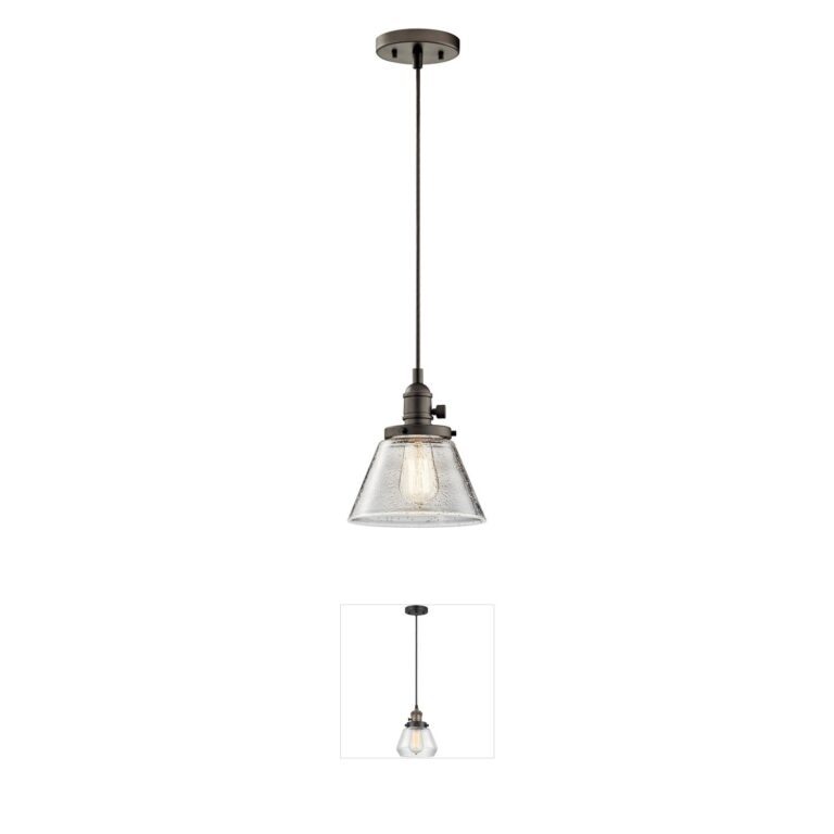 Kichler Avery Olde Bronze Seeded Glass Mini Pendant