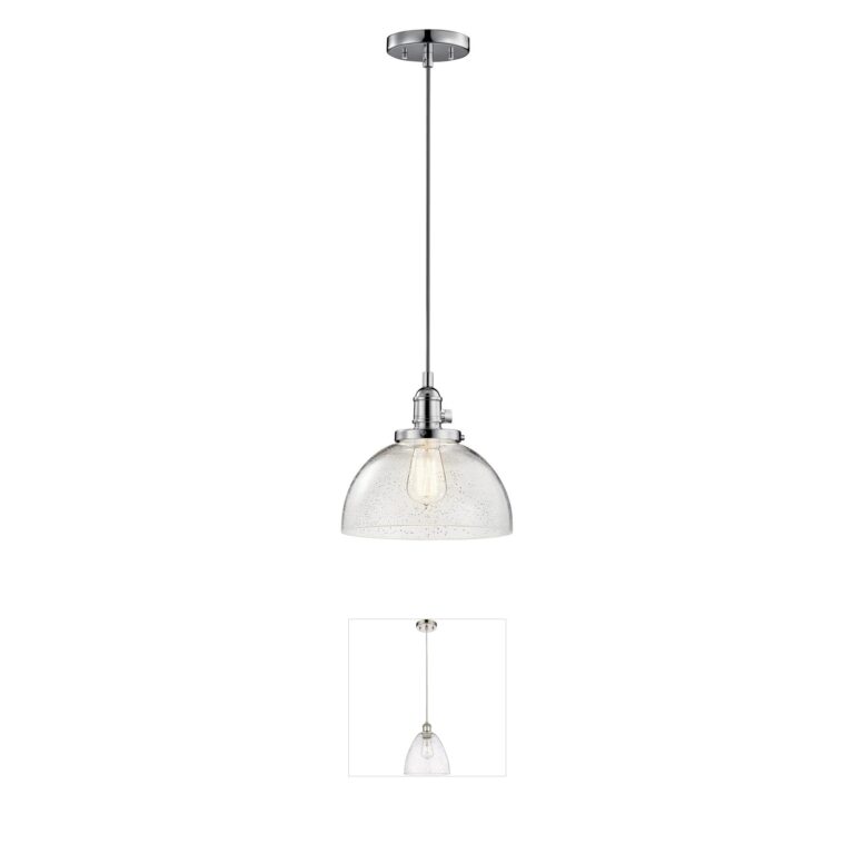 Kichler Avery Chrome Mini Pendant with Clear Seeded Glass