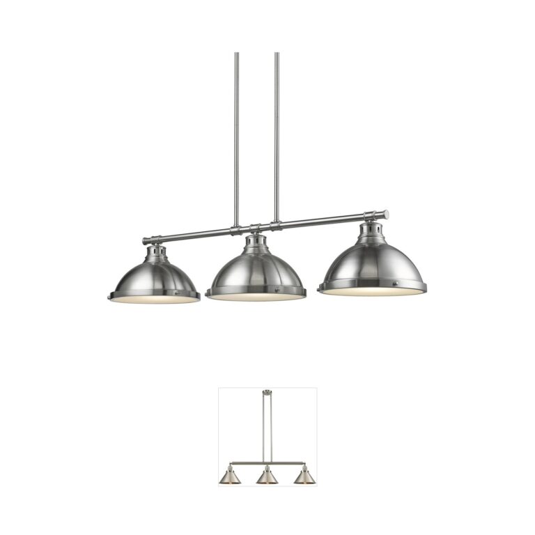 Golden Lighting Yep Duncan 3-Light Pewter Island Light