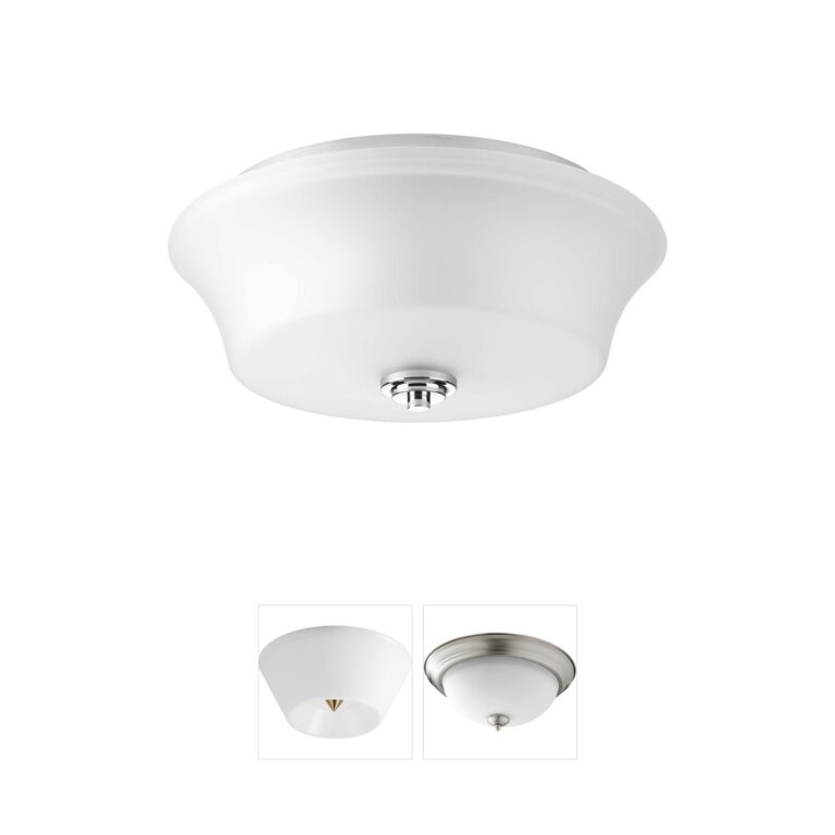 Progress Lighting Cascadia 14-Inch Etched Glass Flush Mount