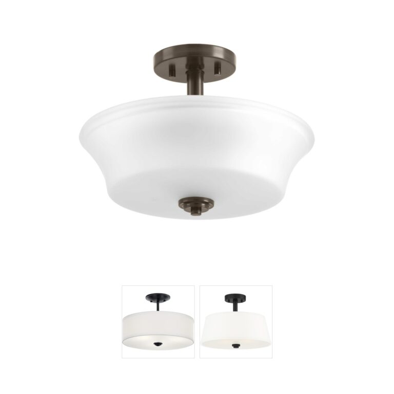 Progress Cascadia Antique Bronze Semi-Flush Mount