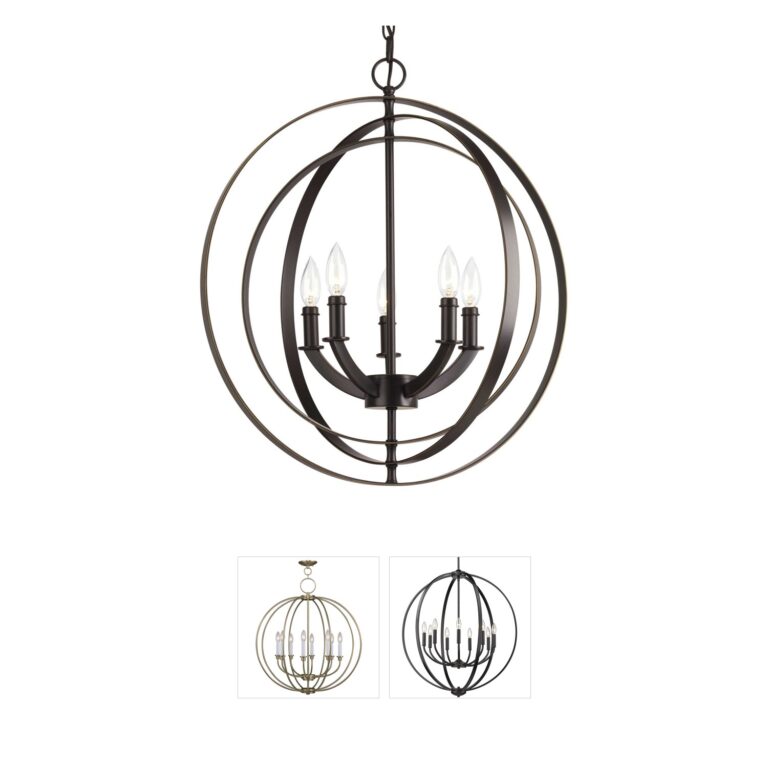 Progress Equinox Antique Bronze 5-Light Chandelier