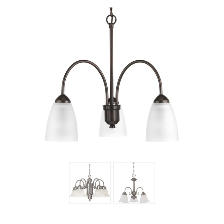 Progress Gather Antique Bronze 3-Light Chandelier