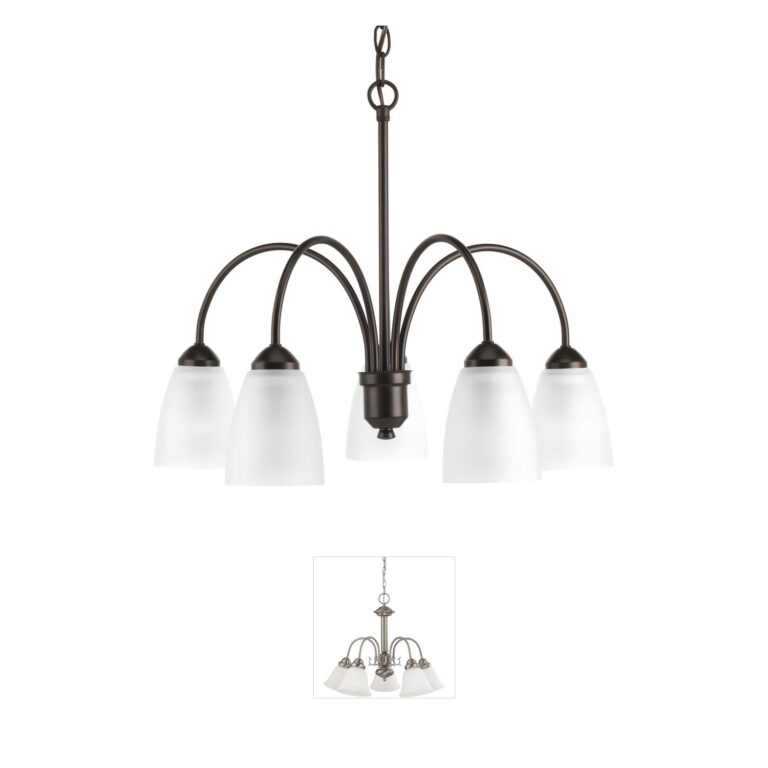 Progress Gather Antique Bronze 5-Light Chandelier