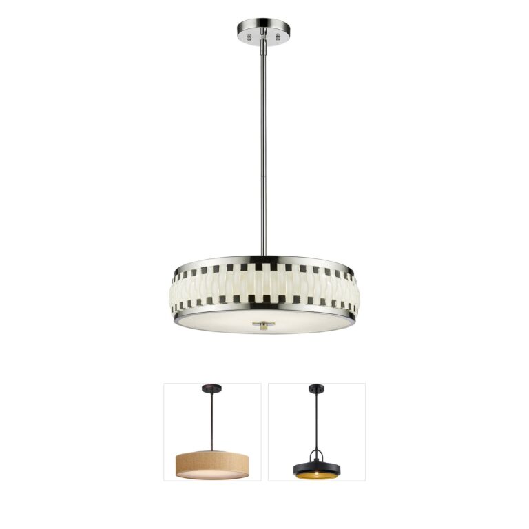 Z-Lite Sevier Chrome & Glass LED Pendant