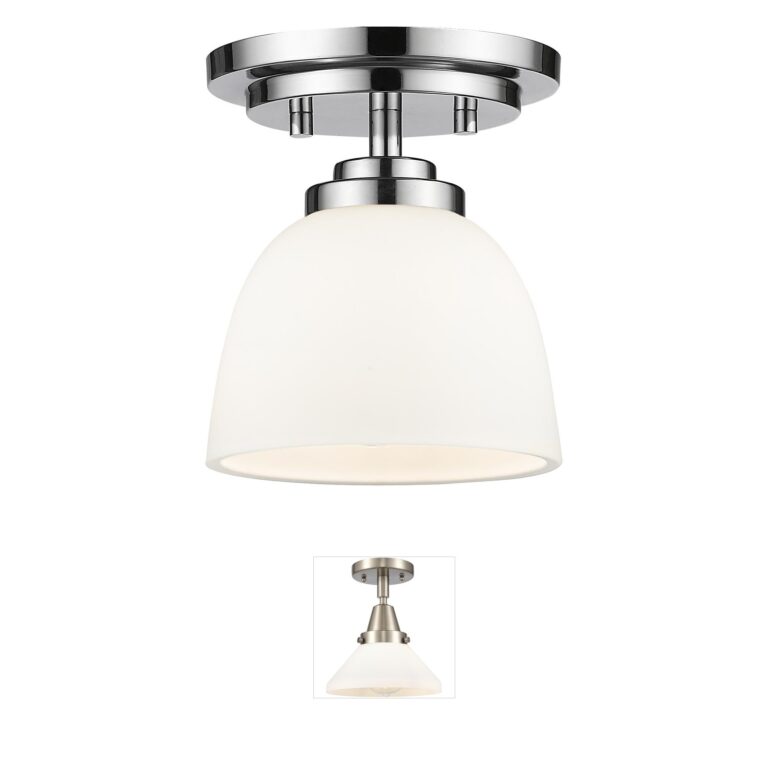 Z-Lite Ashton Chrome Flush Mount with Opal Glass
