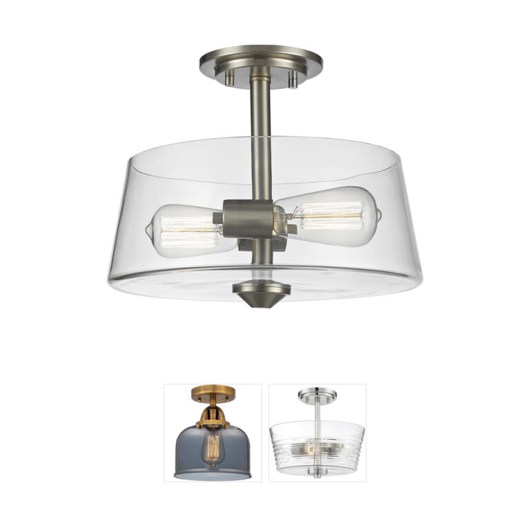 Z-Lite Annora Clear Glass Semi-Flush Mount