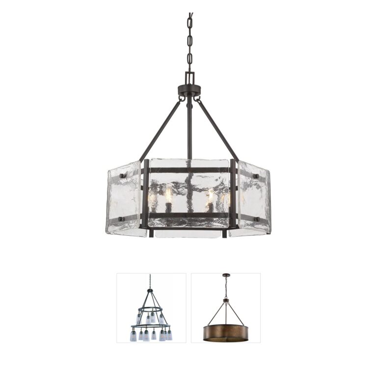 Savoy House Glenwood English Bronze Pendant with Clear Glass