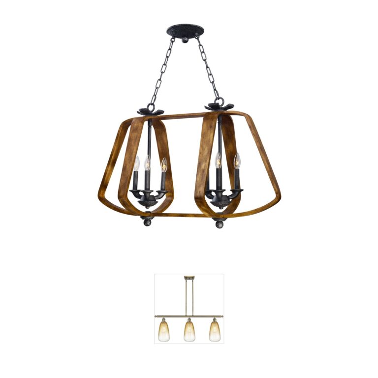 Maxim Lighting Road House 6-Light Barn Wood/Iron Ore Island Light