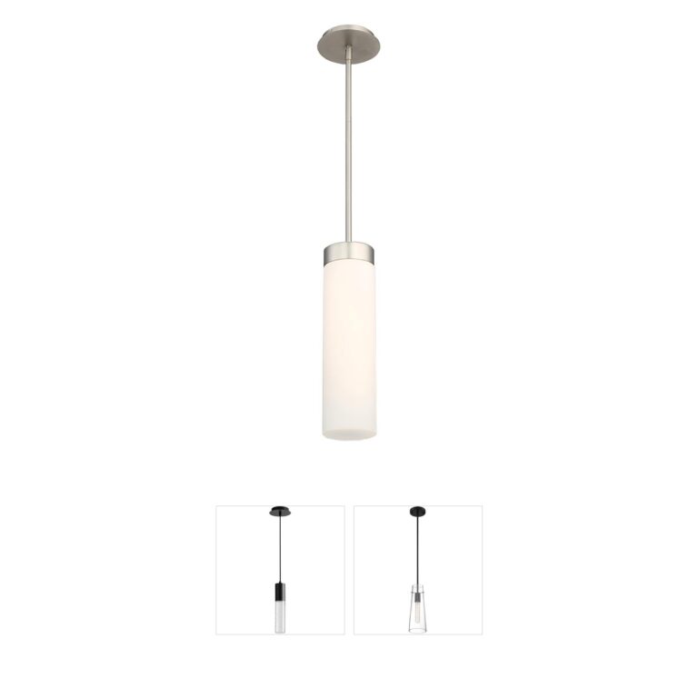 WAC Lighting Elementum Satin Nickel Opal Glass LED Pendant