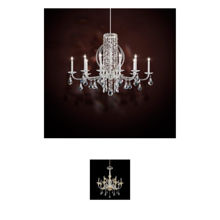 Schonbek Siena 10-Light Chandelier with Clear Heritage Crystal