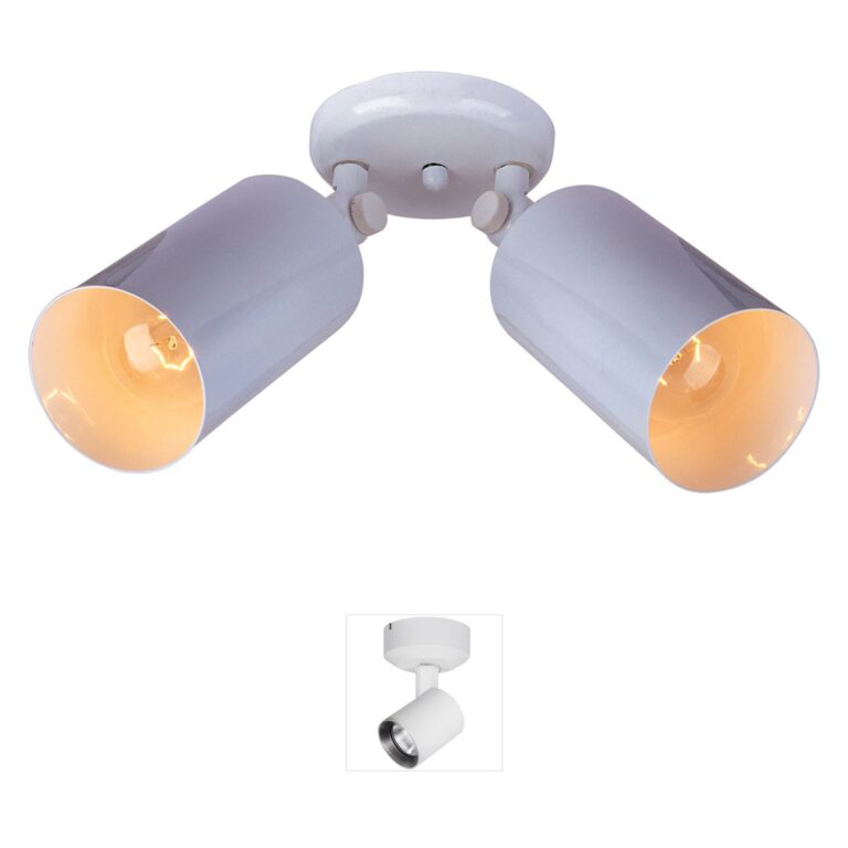 Maxim Lighting Spots 2-Light White Aluminum Directional Flush Mount