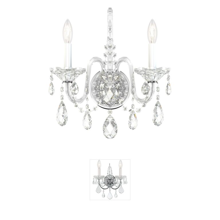Schonbek Sterling Clear Crystal Wall Sconce