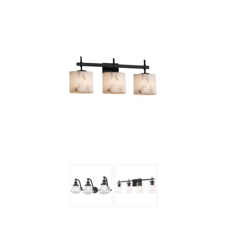 Justice Design Group Lumenaria Square Faux Alabaster Vanity Light