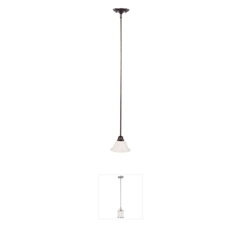 Maxim Lighting San Gabriel Oil Rubbed Bronze Mini Pendant with Marble Shade