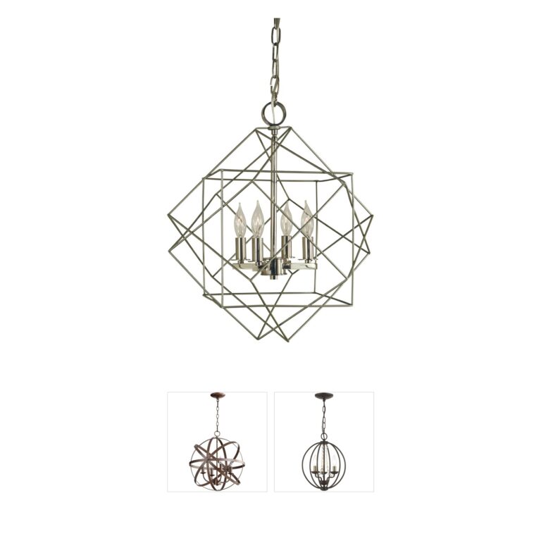 Framburg Etoile 4-Light Satin Pewter Mini Chandelier