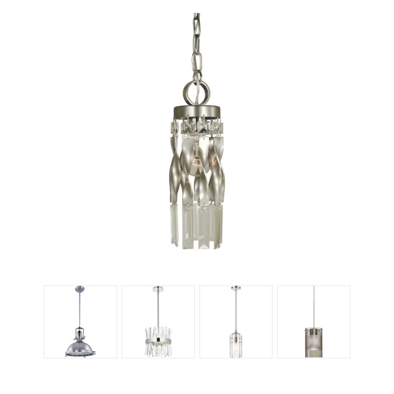 Framburg Adele 1-Light Satin Pewter and Polished Nickel Pendant