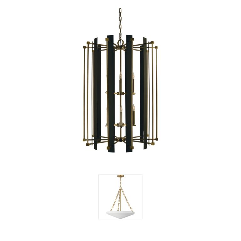 Framburg Louvre 12-Light Satin Pewter and Polished Nickel Foyer Chandelier