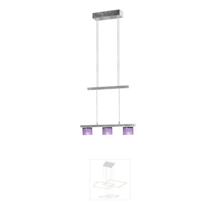 Jesco Crystal Amethyst Glass Pendant