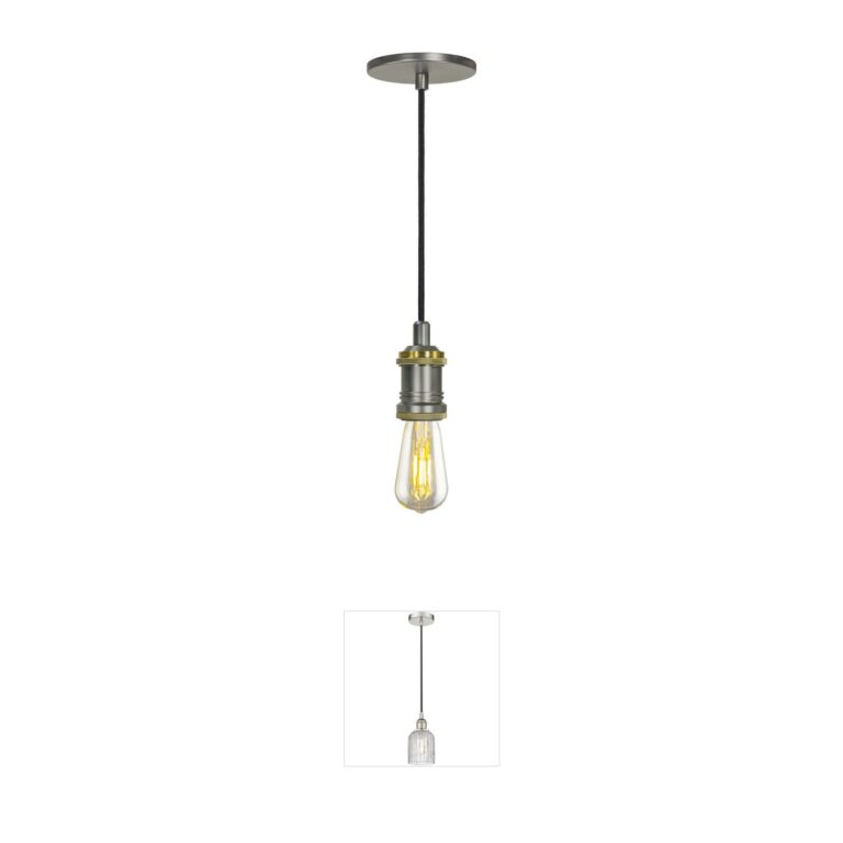 Jesco Envisage Vi Graphite & Brass Mini Pendant