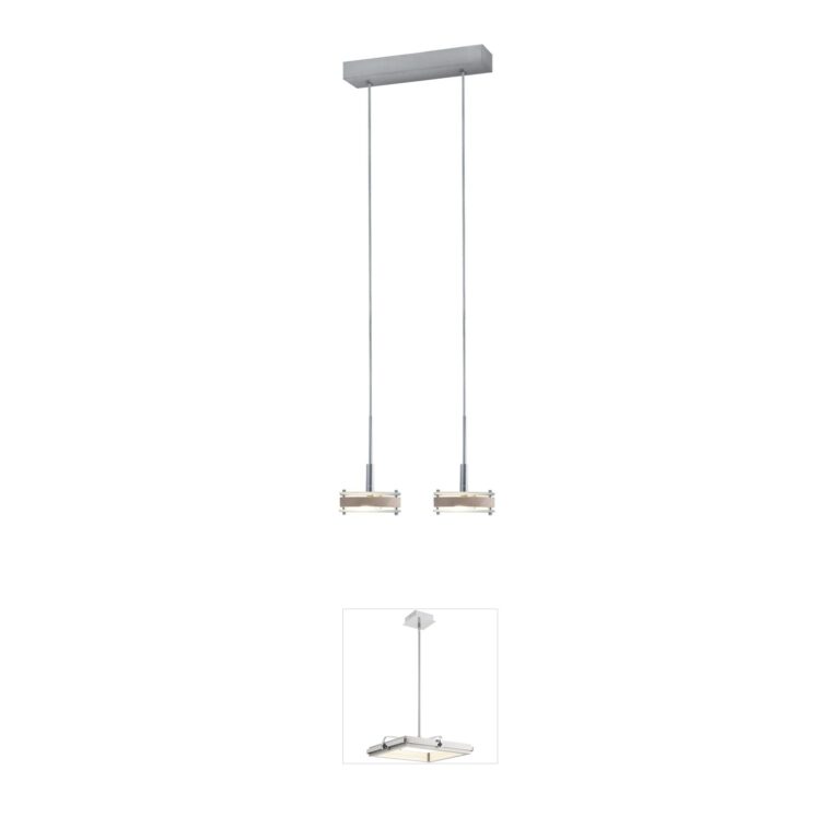 Jesco Discus Satin Nickel Pendant